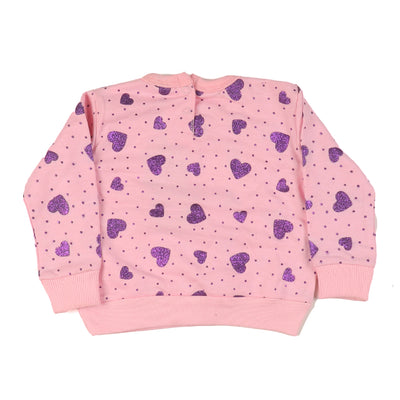 Star Giliter Knitted  Suit For Girls - Pink