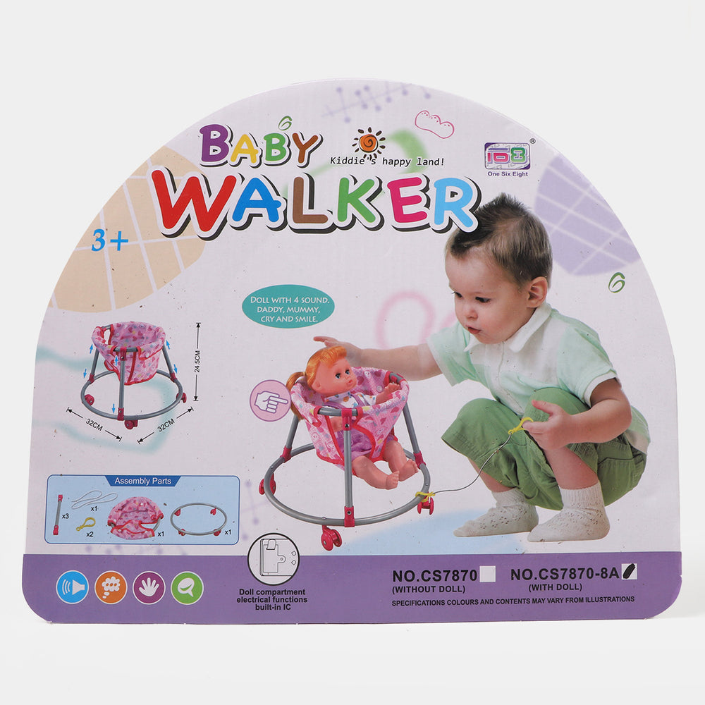 Doll With Walker Play Set Toy For Kids