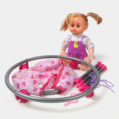 Doll With Walker Play Set Toy For Kids