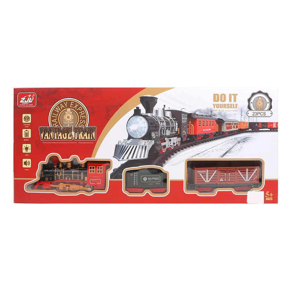 Electric Classical Track Train "23PCs" For Kids