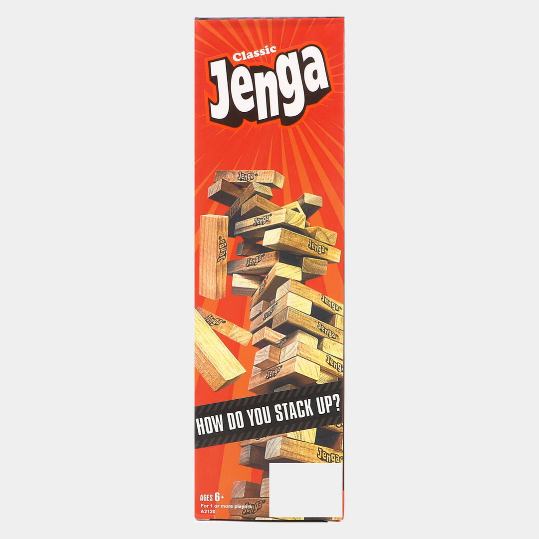 Jenga Classic Game with Hardwood Blocks, Stacking Tower Game