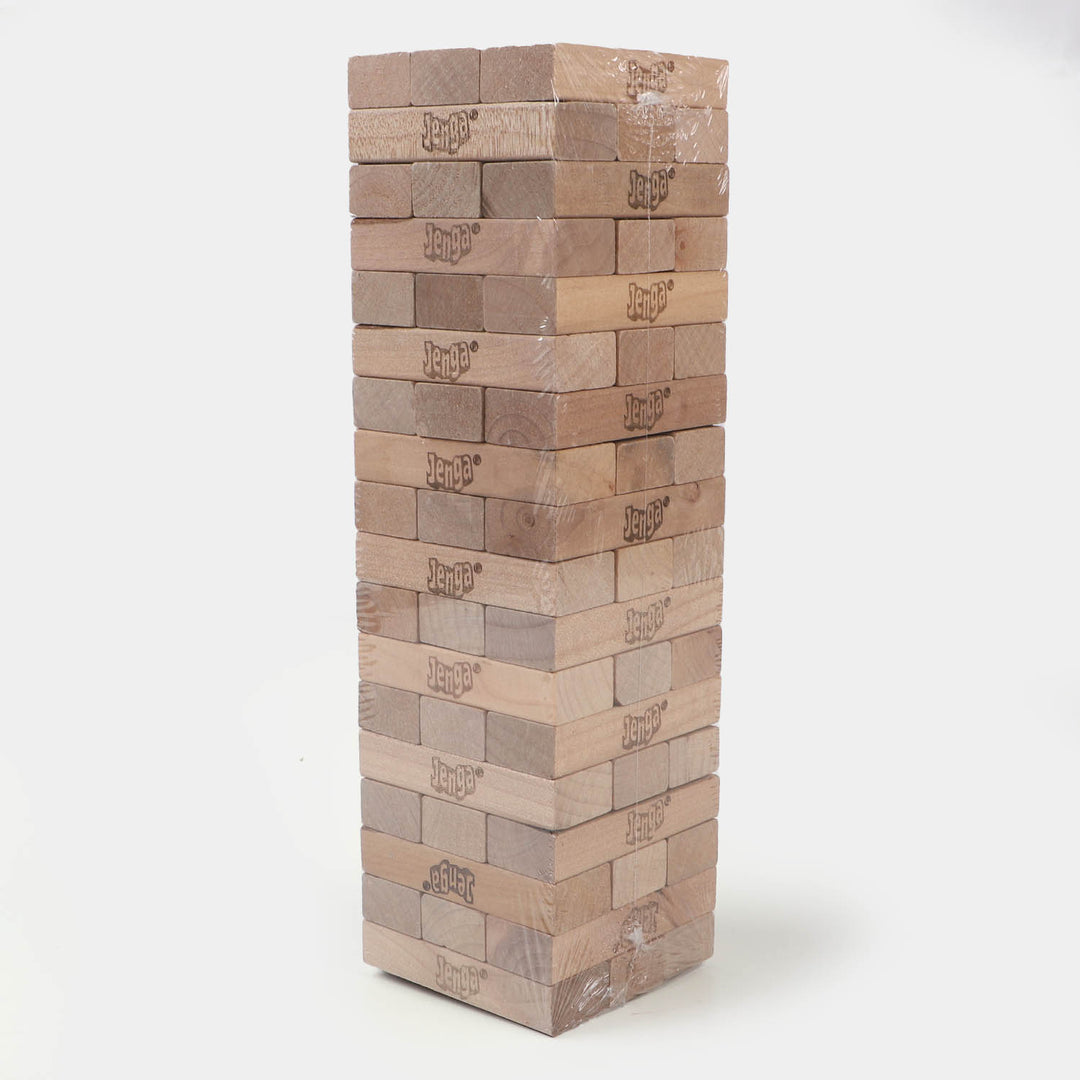 Jenga Classic Game with Hardwood Blocks, Stacking Tower Game