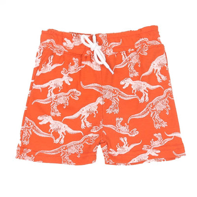 Knitted Dino Shorts For Boys - Orange