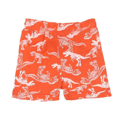 Knitted Dino Shorts For Boys - Orange