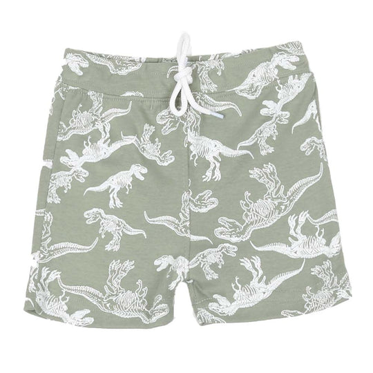 Knitted Dino Short For Boys - Green