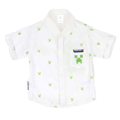 Minecraft Casual Shirt For Boys - White