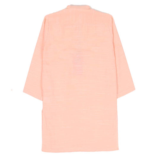 Slub Kurta For Boys - Salmon