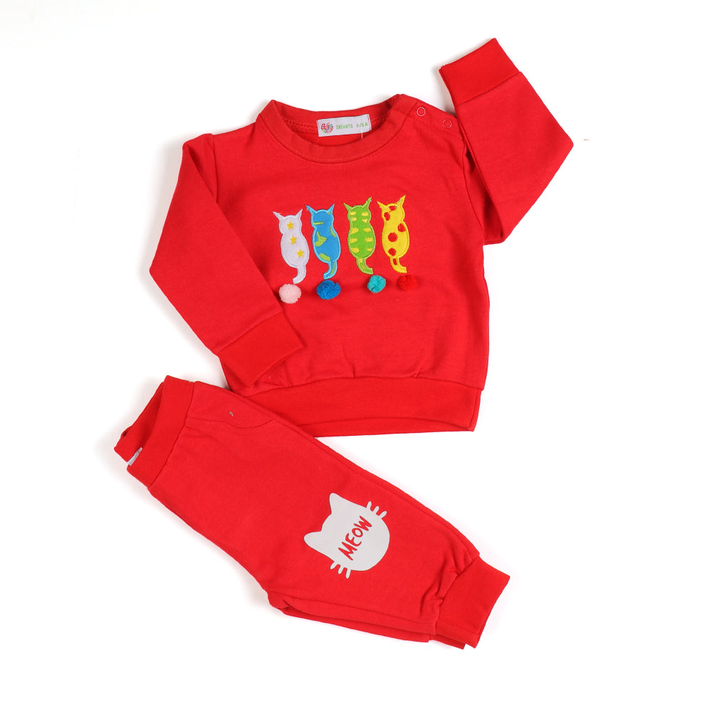 Girls 2 Pc Suit For Infant - Red