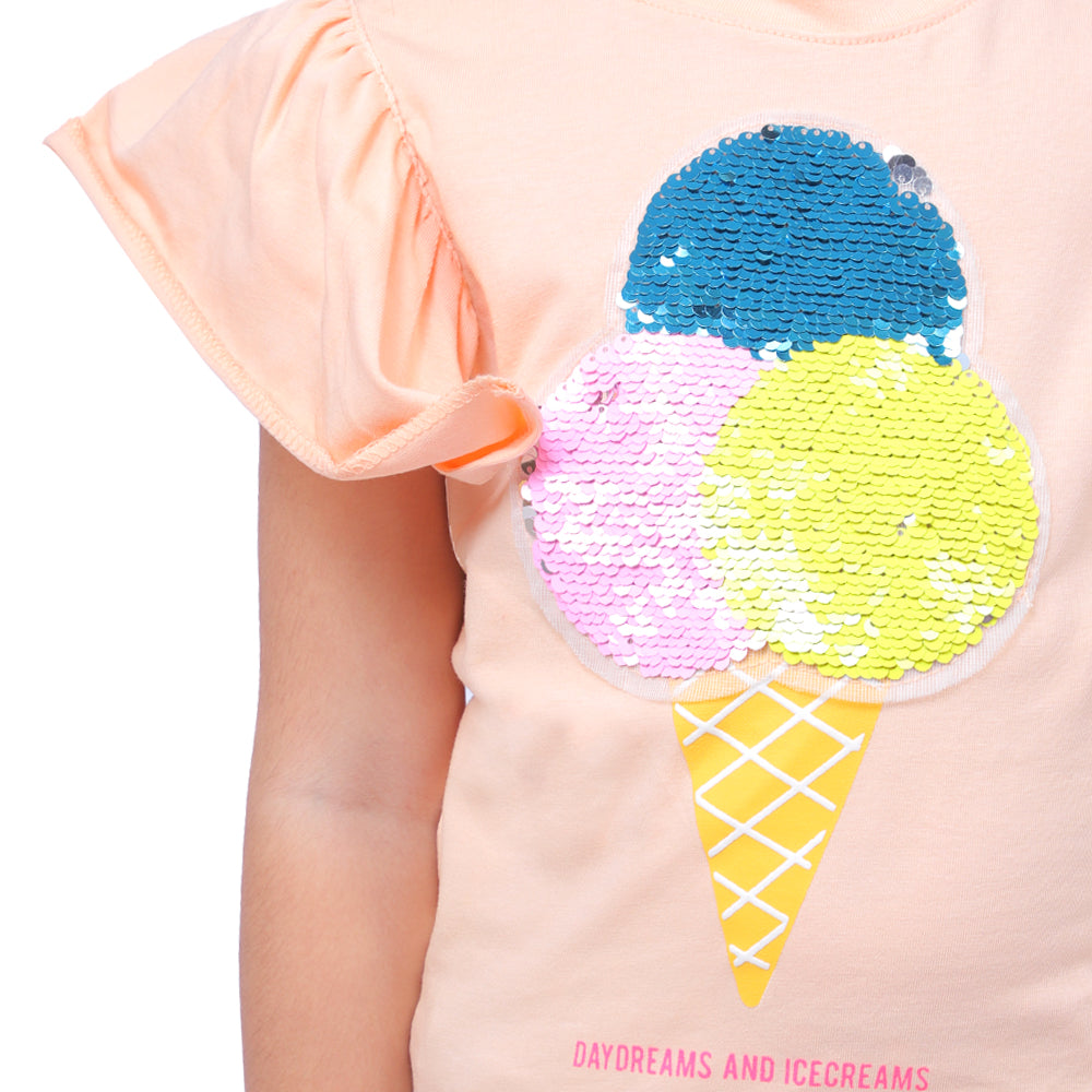 Girls T-Shirt Day Dream - Cream Puff