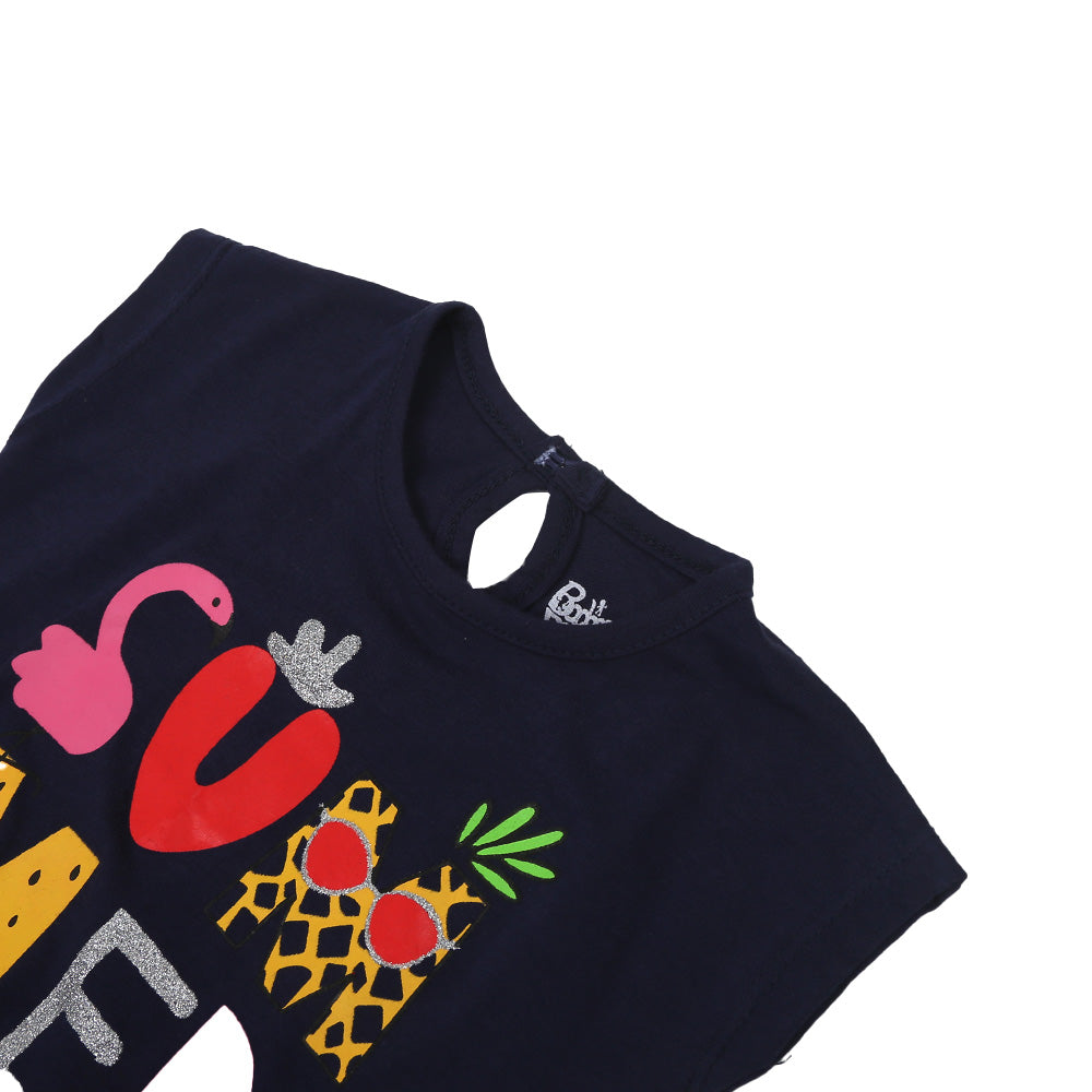 Infant Girls T-Shirt Summer - Navy