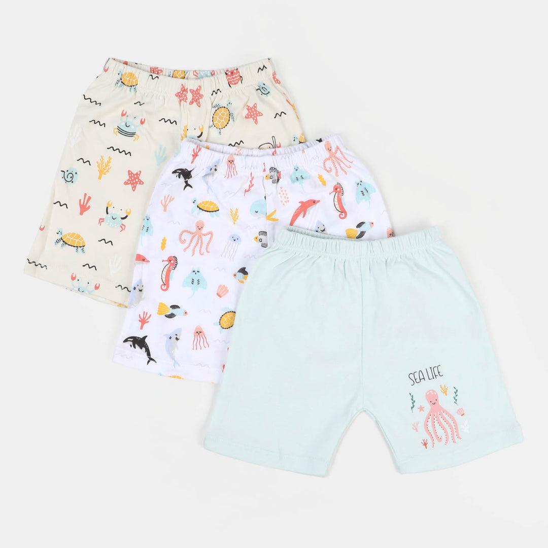 Infant Boys Cotton Short 3Pcs Marine - Multi