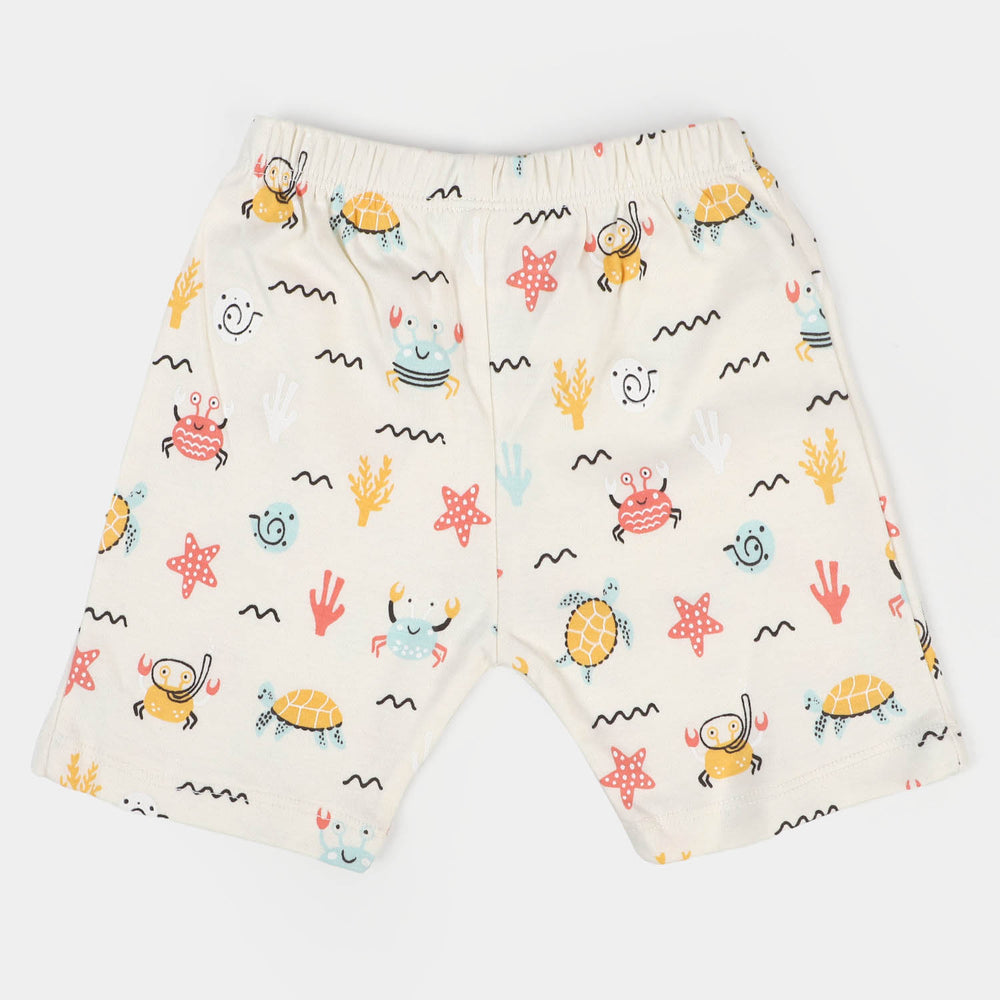 Infant Boys Cotton Short 3Pcs Marine - Multi