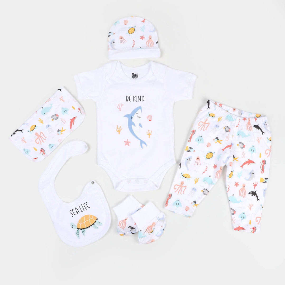 6 PCS Infant Boy Set Marine |  White