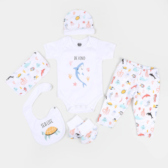 6 PCS Infant Boy Set Marine |  White