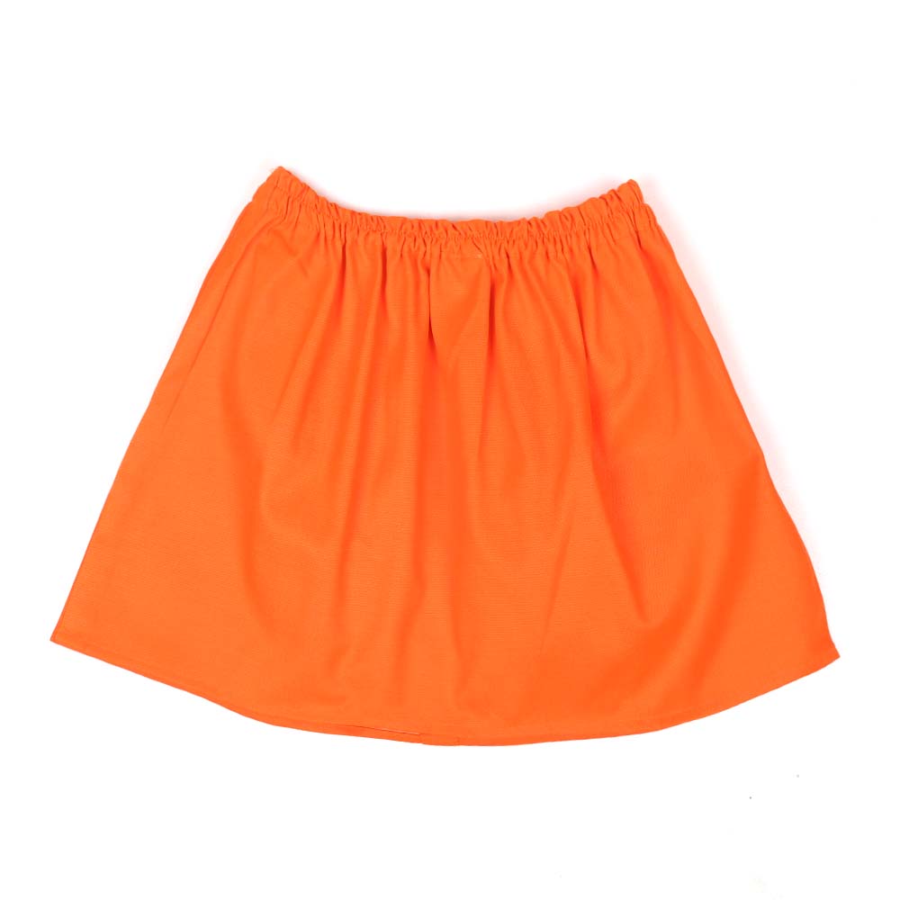 Girls Skirt  Neon Star Applique - Neon Orange