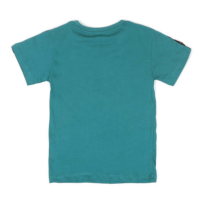 Boys T-Shirt Be Strong - Teal Green