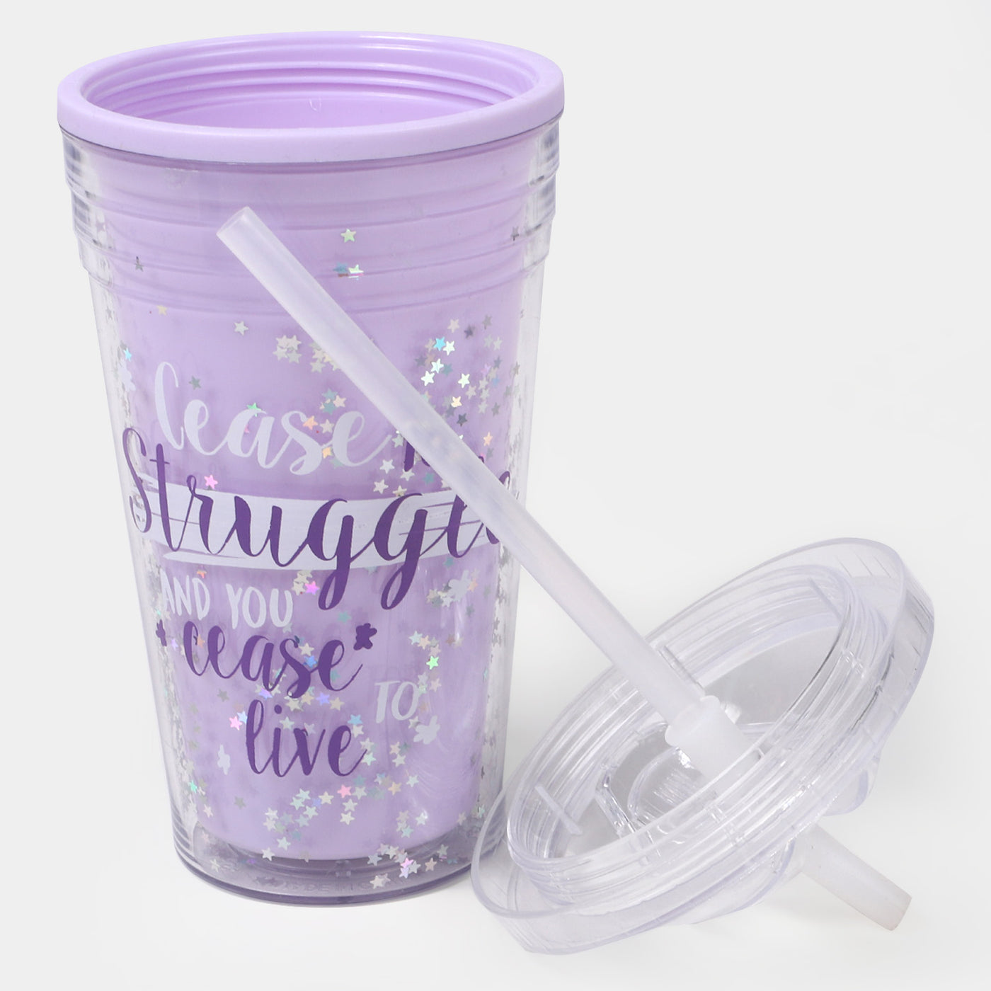 Fancy Straw Glass/Cup For Kids