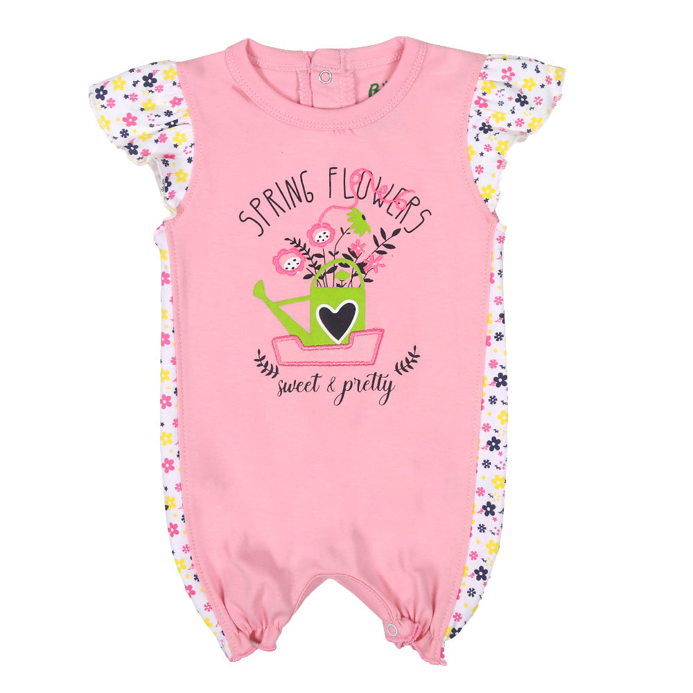 Infant Girls Romper Flower - Pink