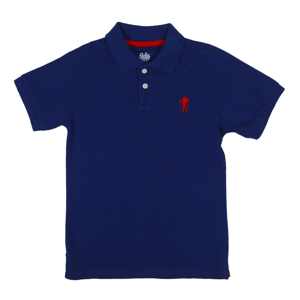 Boys Polo T-Shirt Basic - Navy