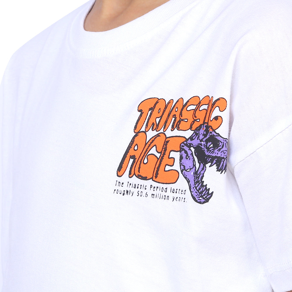 Boys T-shirt Triassic Age - B.White