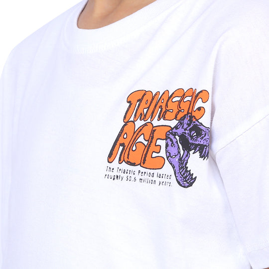 Boys T-shirt Triassic Age - B.White