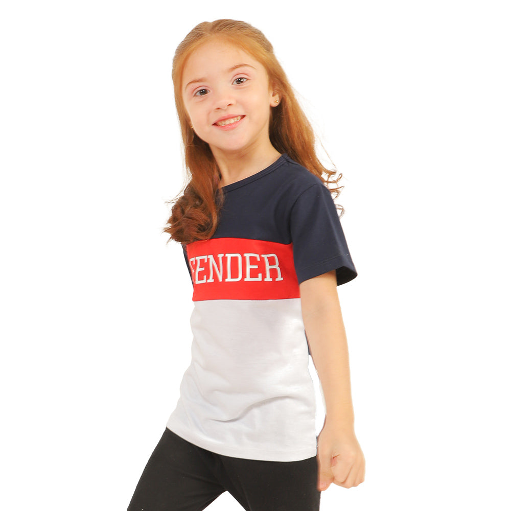 Girls T-Shirt H/S DEFENDER - N. Blue