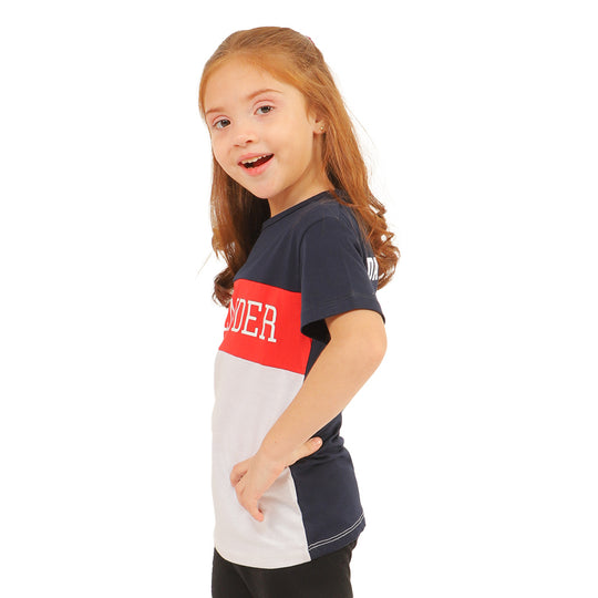 Girls T-Shirt H/S DEFENDER - N. Blue