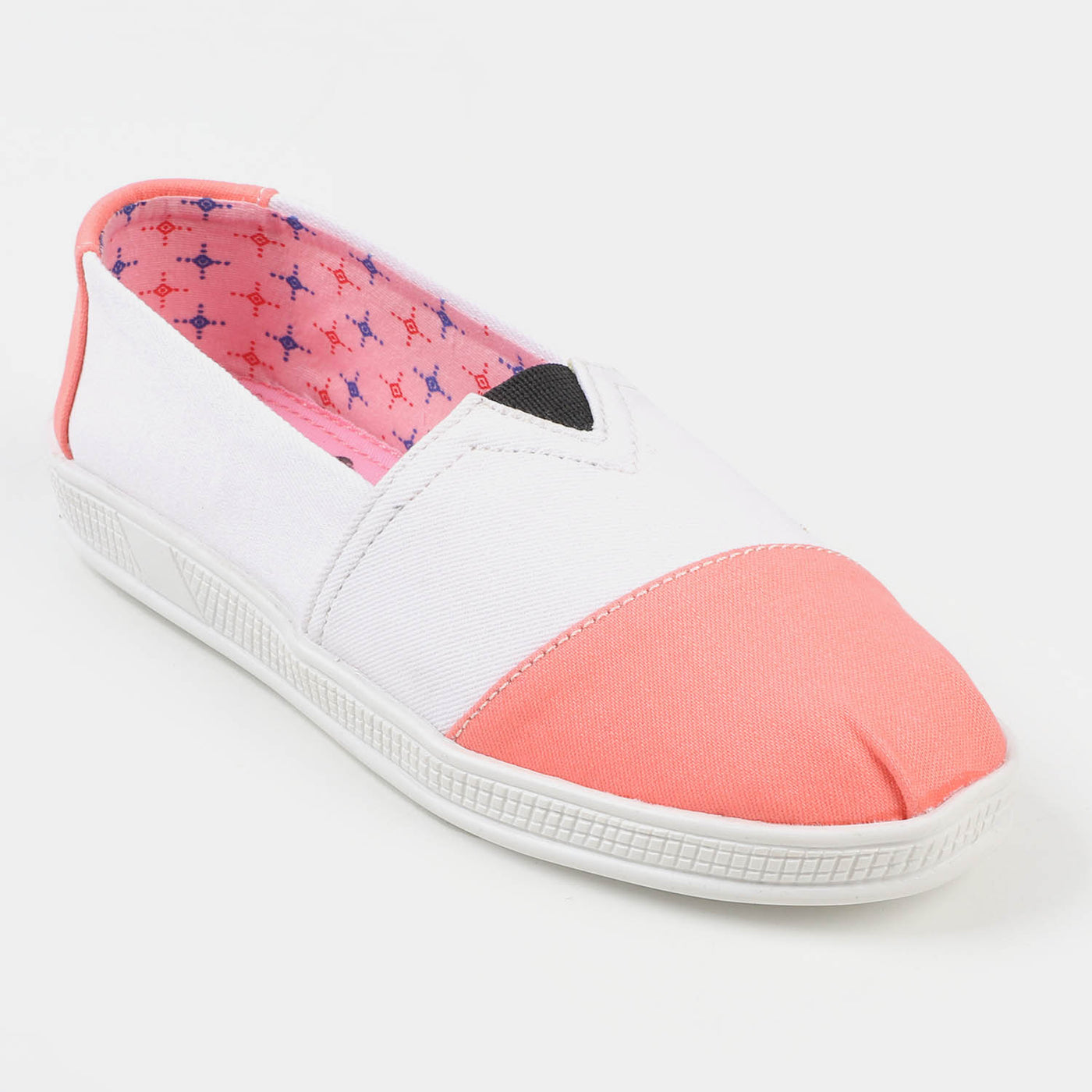 Girls Loafer Flat Shoes GF-1 - White/Pink