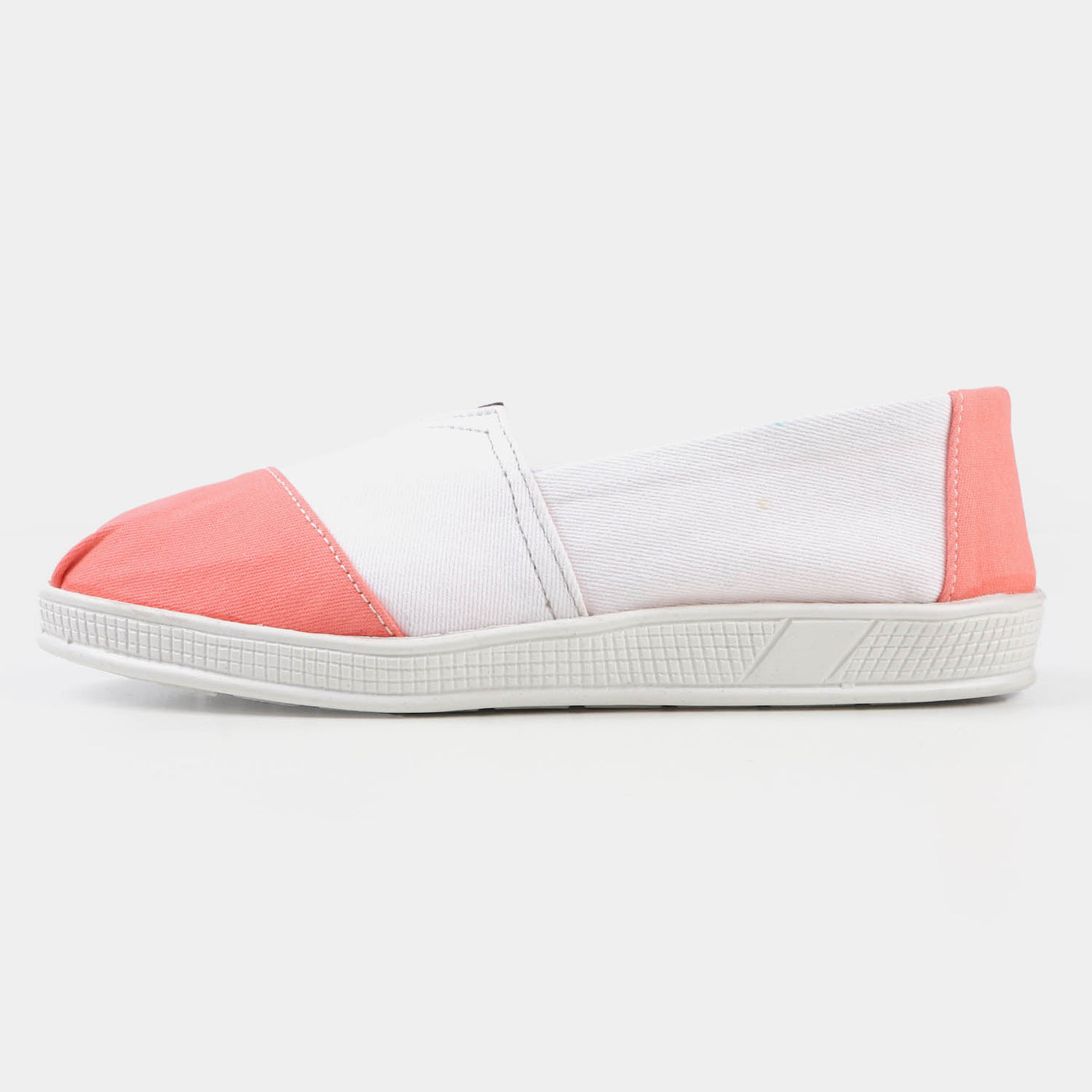 Girls Loafer Flat Shoes GF-1 - White/Pink