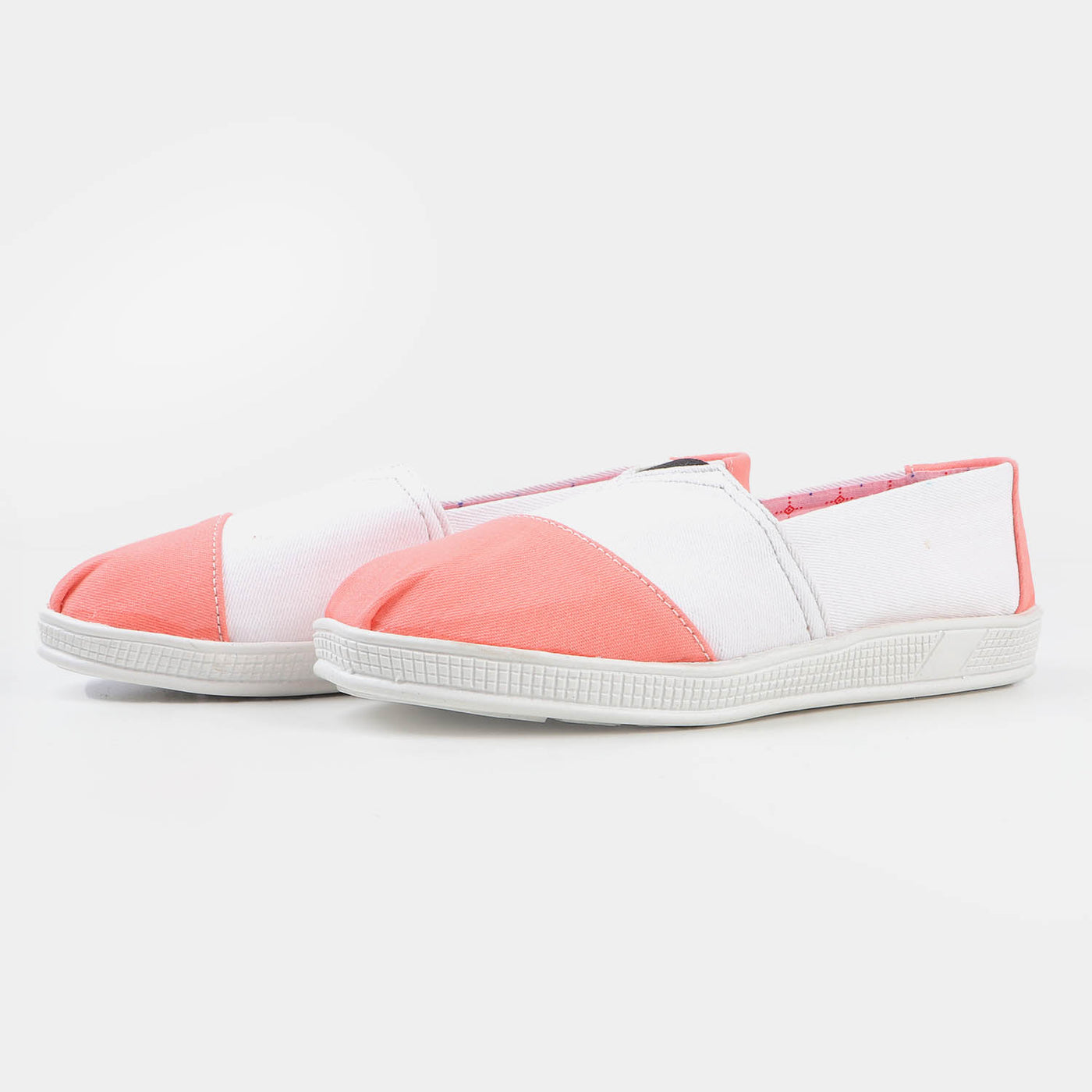 Girls Loafer Flat Shoes GF-1 - White/Pink