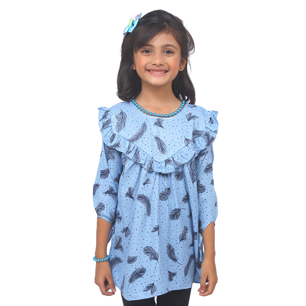 Girls Casual Top- Blue