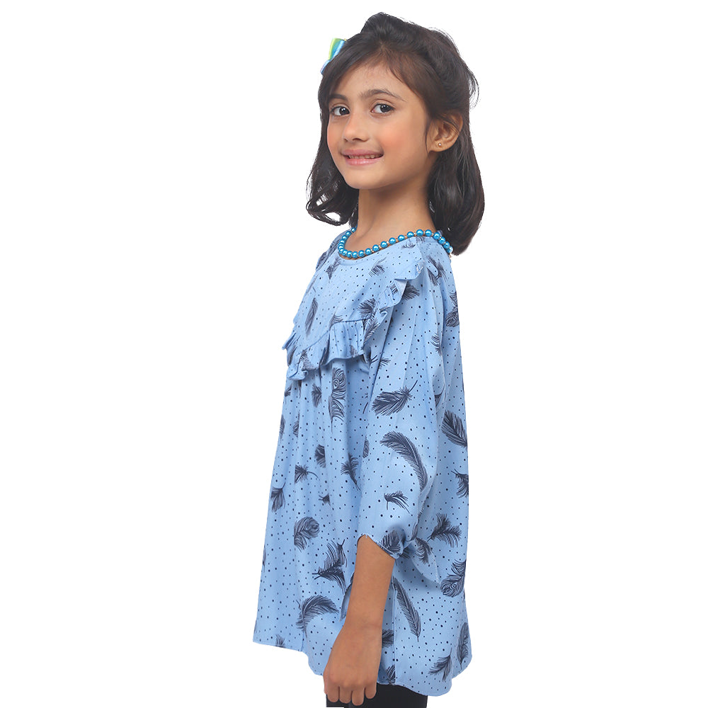 Girls Casual Top- Blue