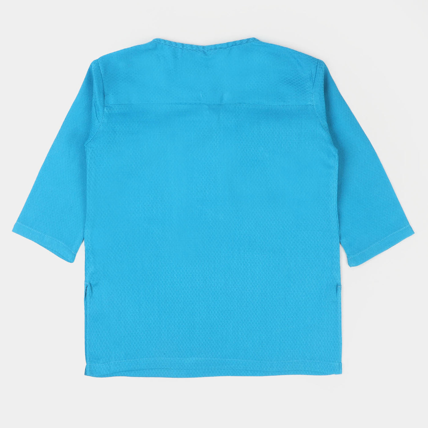 Infant Boys Cotton Basic Kurta - Turquoise