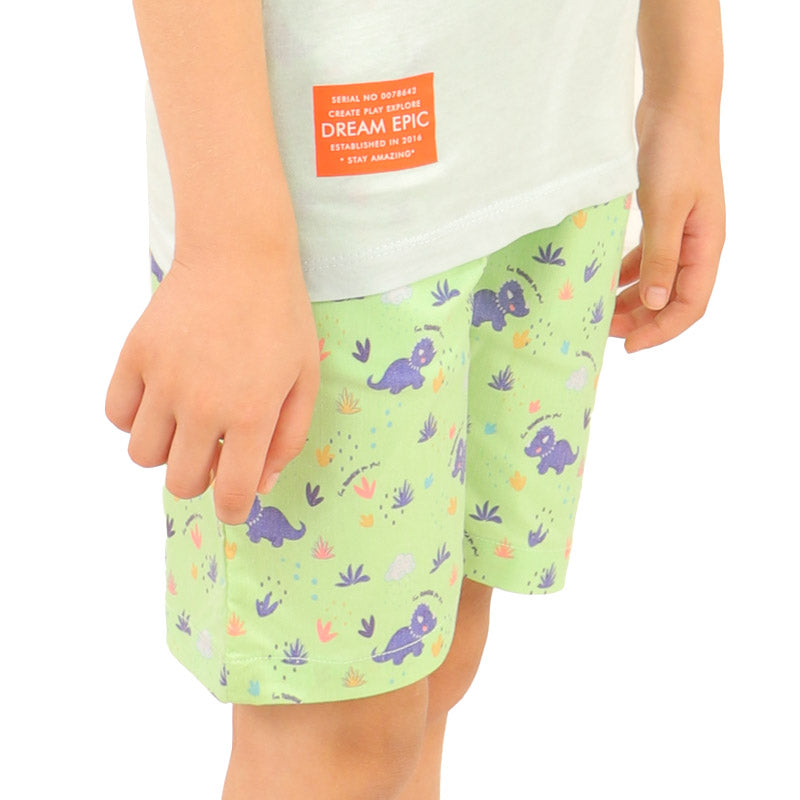 Boys Short Cotton Rhino Park - Green