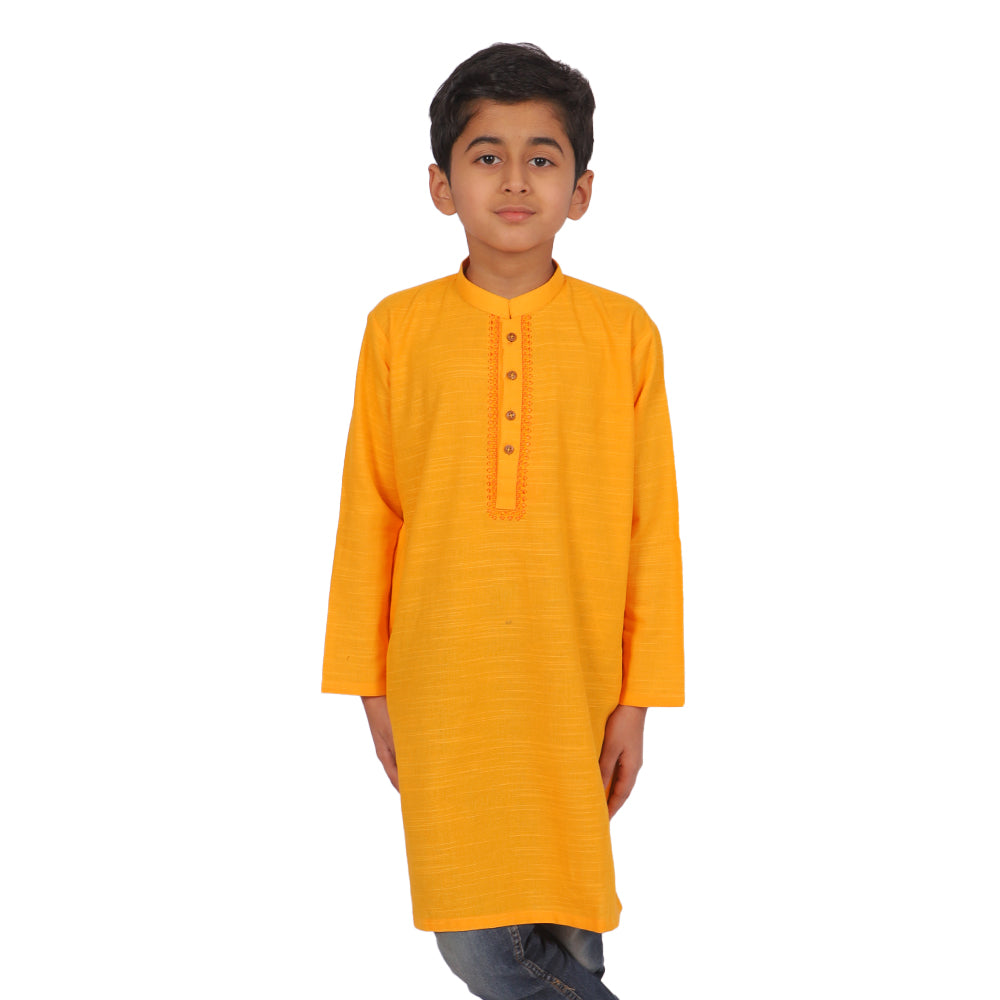 Boys Embroidered Kurta Mughal - Citrus