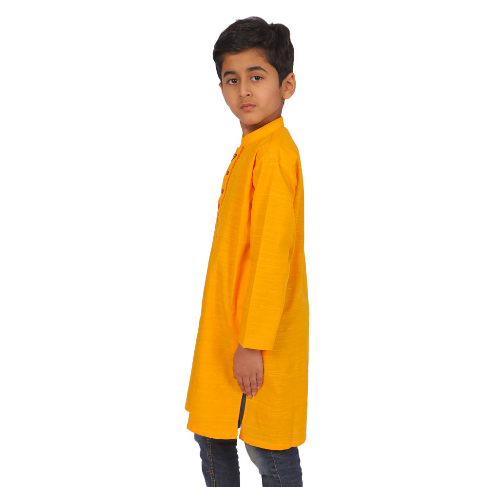 Boys Embroidered Kurta Mughal - Citrus