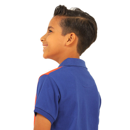 Boys Polo London - Blue/Red