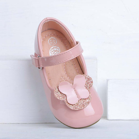 Fancy Butterfly Pumps For Girls - Pink