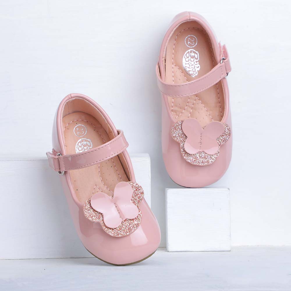 Fancy Butterfly Pumps For Girls - Pink