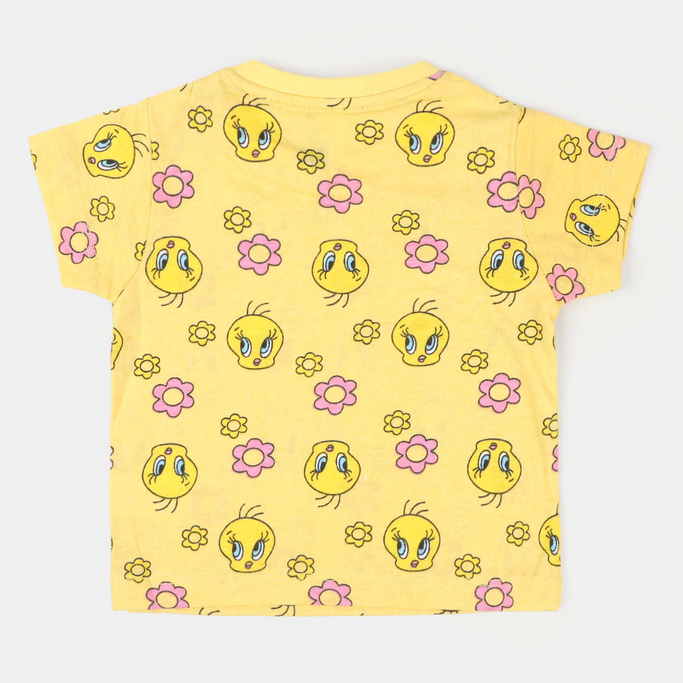 Infant Girls Cotton T-Shirt Character- Yellow