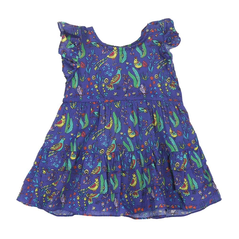 Infant Girls Cotton Frock Safari Girl - Blue