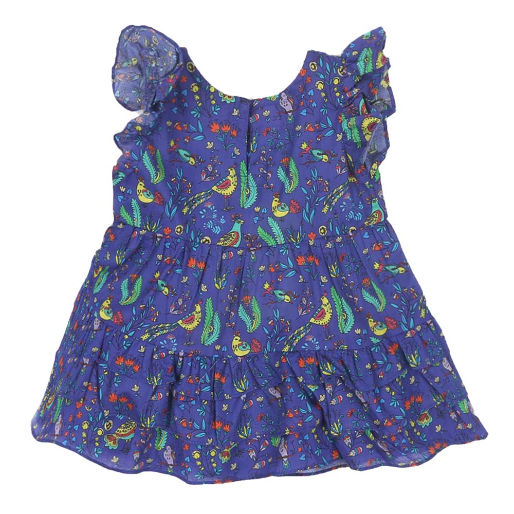 Infant Girls Cotton Frock Safari Girl - Blue
