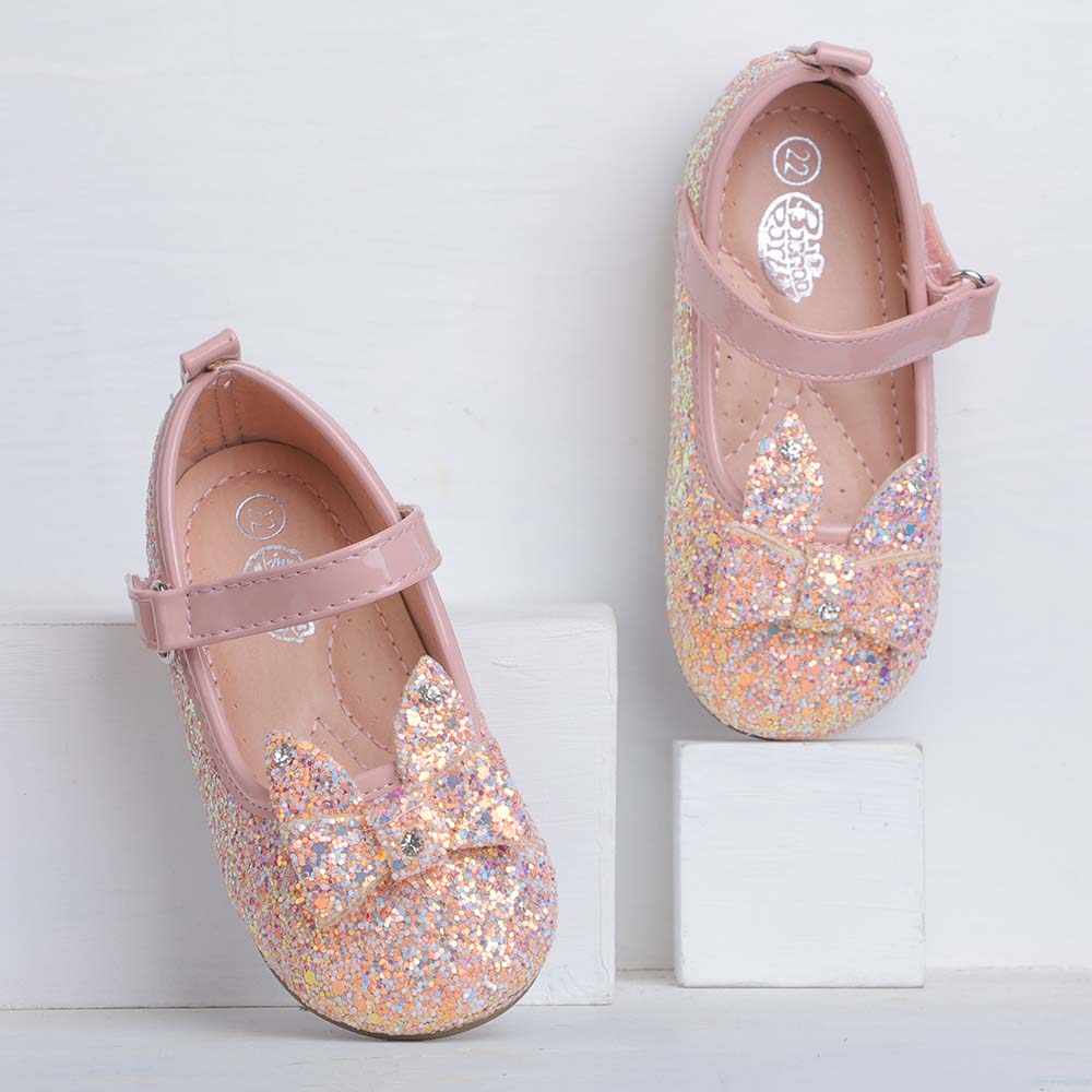 Shiny Glitter Pump For Girls - Pink