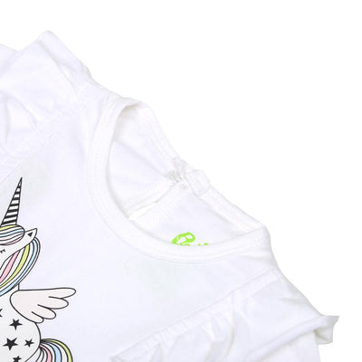 Infant Girls T-Shirt Rainbow - White