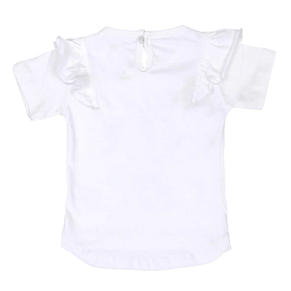 Infant Girls T-Shirt Rainbow - White