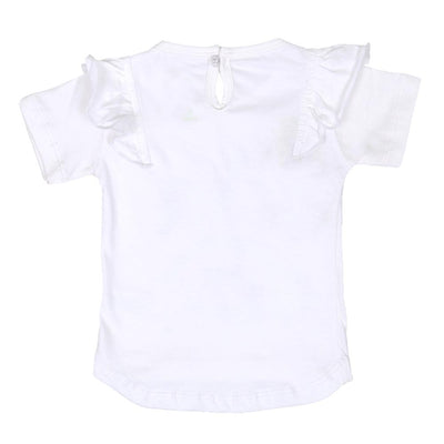 Girls T-Shirt H/S Rainbow - White