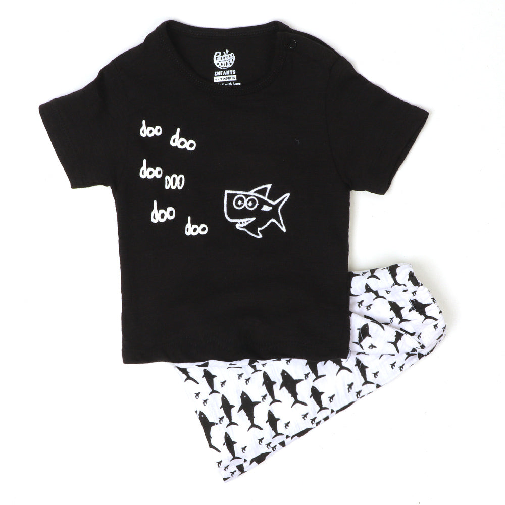 Infant Boys Knitted Suit FISH - BLACK