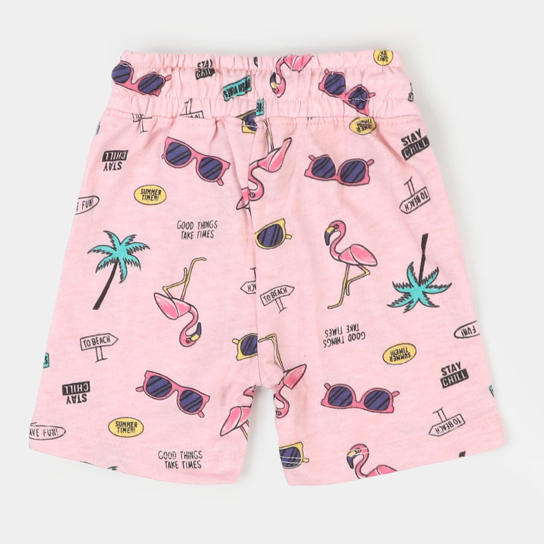 Girls Cotton Short Stay Chill - White