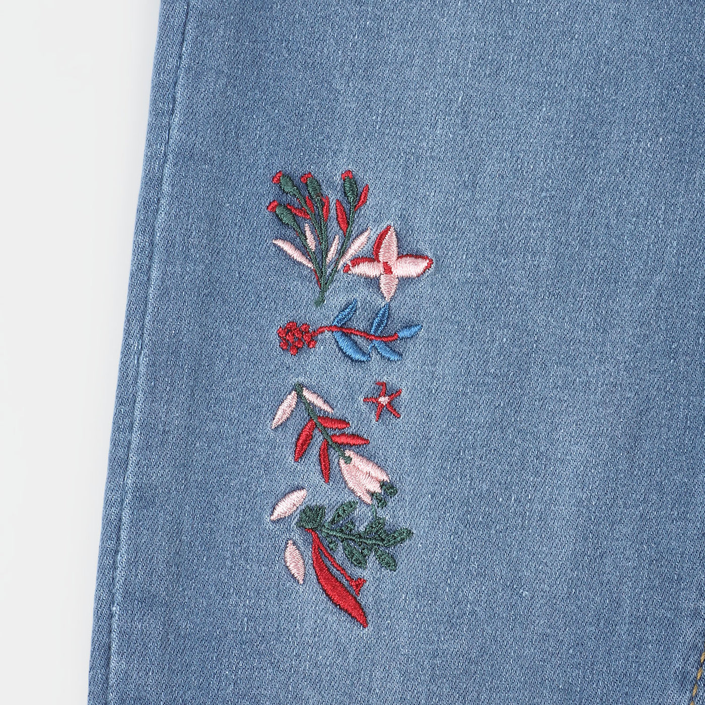 Girls Denim Pant Petals - LIGHT BLUE