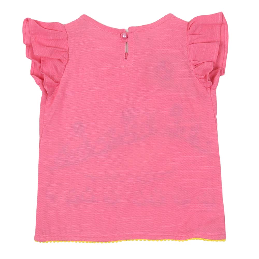 Infant Girls Embroidered Kurti Duckling - Pink